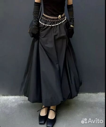 Юбка баллон черная
