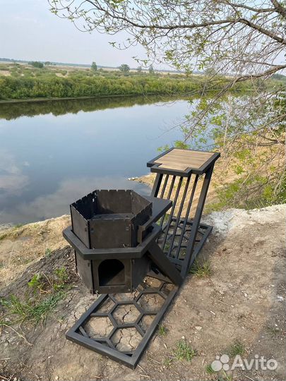 Мангал, мангал 3в1, козырный мангал, гексагон