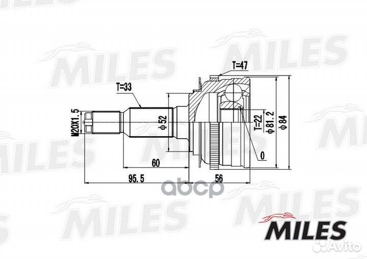 ШРУС наружный chevrolet lacetti 1.4/1.6/1.8 05