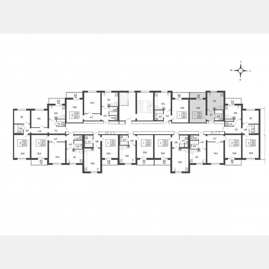 1-к. квартира, 35,7 м², 5/5 эт.