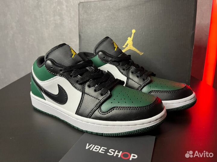 Кроссовки Air Jordan 1 Low Green Toe