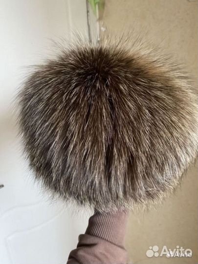 Шапка меховая женская чернобурка