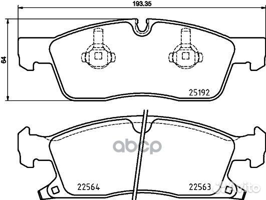 Колодки пер.jeep grand cherokee (WK2) 10-21 (то