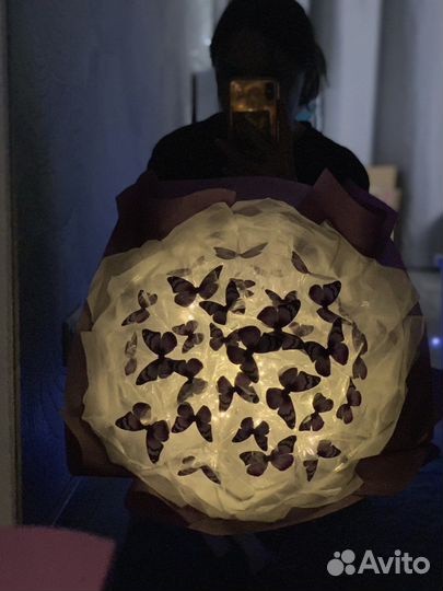 Букет из бабочек (подарок, ночник)