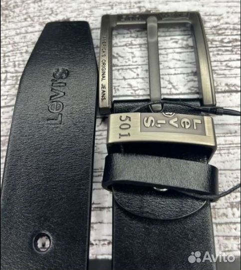 Кожаный ремень для джинсов