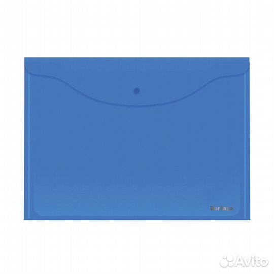 Папка-конверт на кнопке Berlingo, А3, 180мкм,синяя