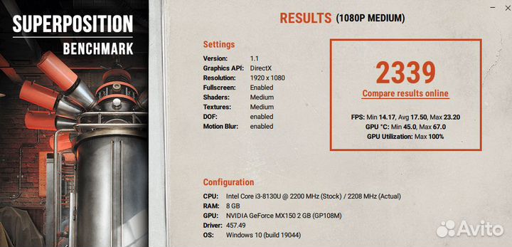 Ноутбук Lenovo на Core i3-8130U/MX150/ Full HD