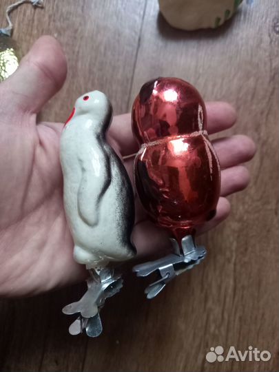 Елочные игрушки СССР горыныч пух пингвин