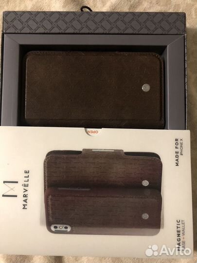 Чехол на iPhone X кожаный, Xs