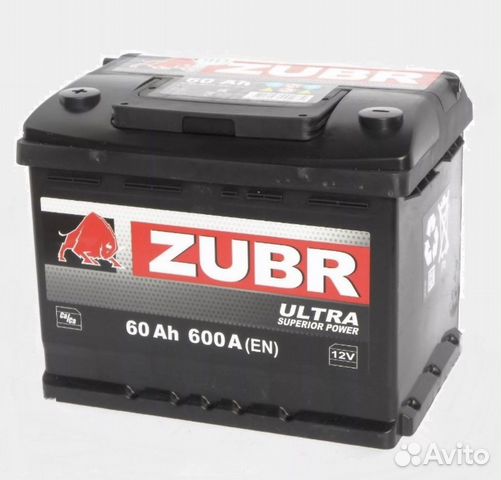 Авомобильный аккумулятор zubr 60 А/ч