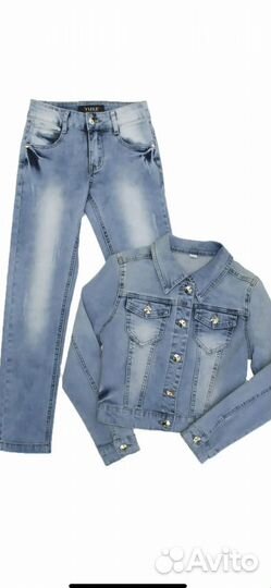 Джинсовый костюм для девочки