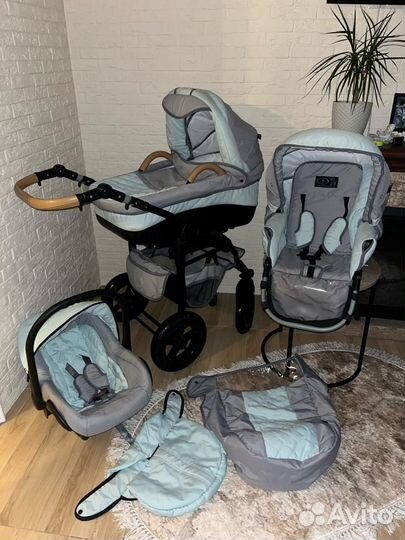 Коляска 3 в 1 (цвет Тиффани)