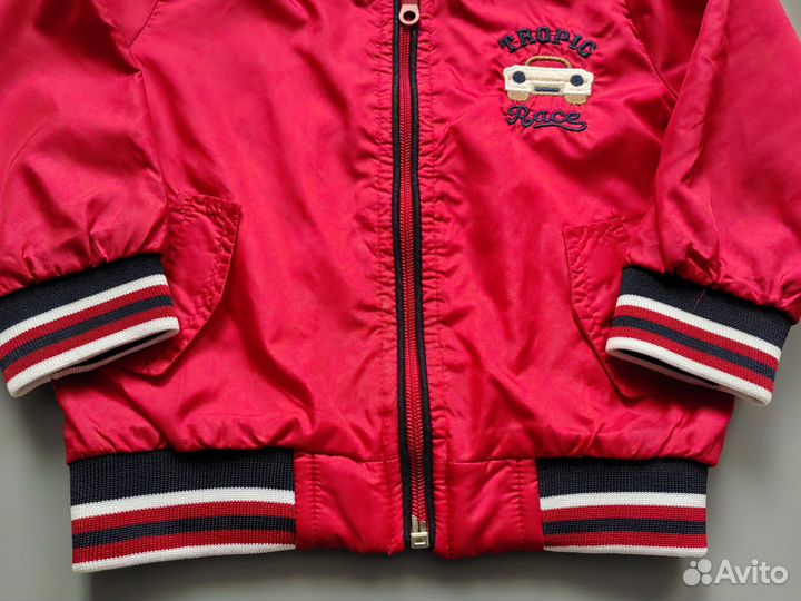 Новая ветровка детская красная для мальчика 74-80