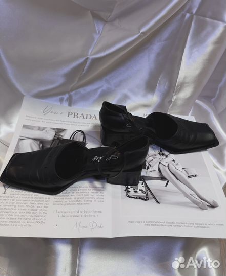 Винтажные кожаный туфли с квадратным носом y2k