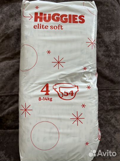 Подгузники huggies elite soft 4 54 штуки