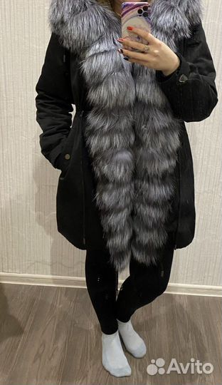 Парка женская с натуральным мехом