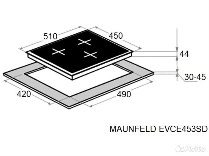 Электрическая варочная панель Maunfeld evce453sdpbk