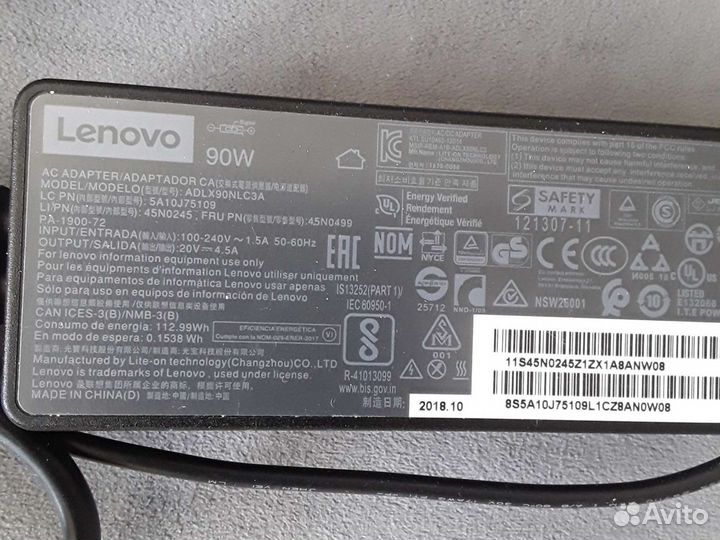 Блоки питания оригинальные Lenovo, Motorola