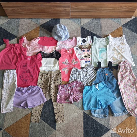 Одежда летняя на девочку пакетом, 98
