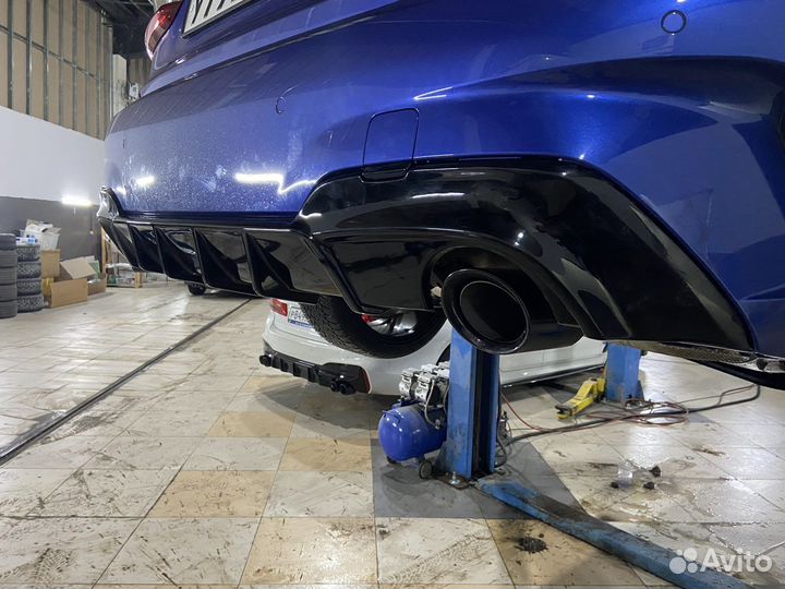 Bmw 3 g20 диффузор агрессор под штатный выхлоп