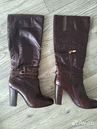 Сапоги кожа деми 24,5см стелька