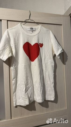 Футболка comme des garcon белая