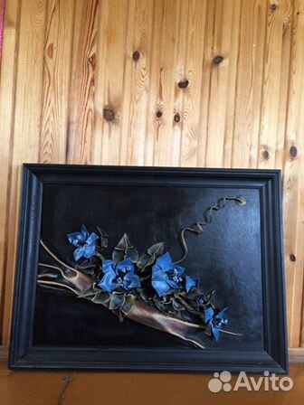 Картина из натуральной кожи