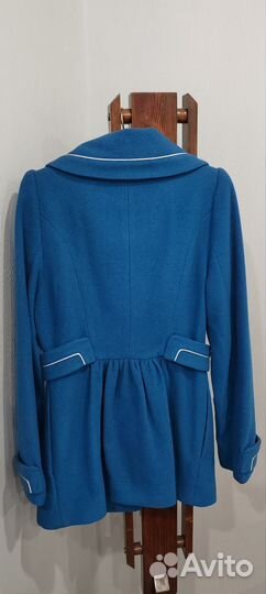 Пальто женское деми синее