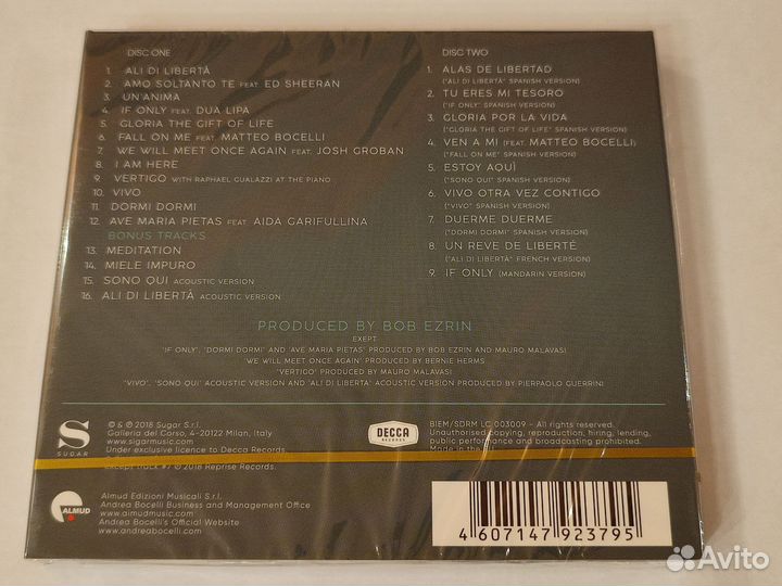 2cd Andrea Bocelli - Si
