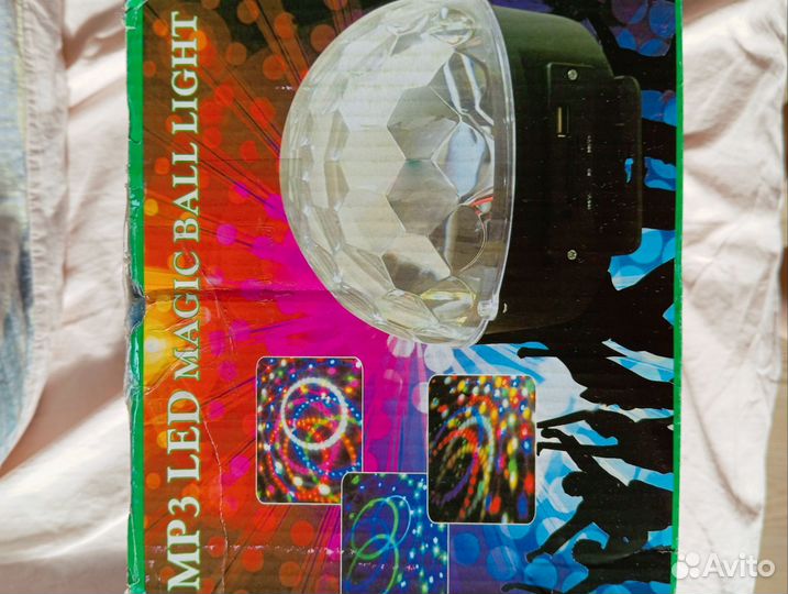 Светодиодный музыкальный проектор диско-шар
