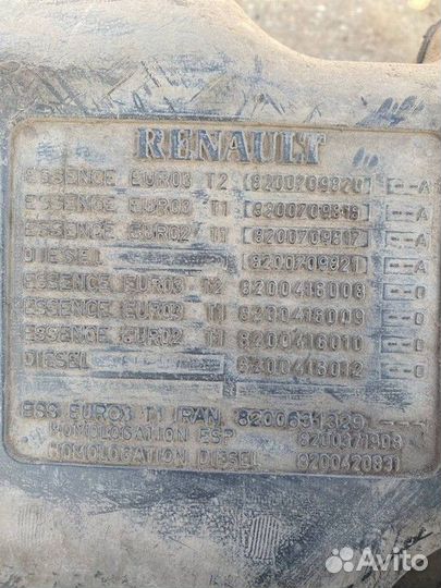 Бак топливный Renault Logan