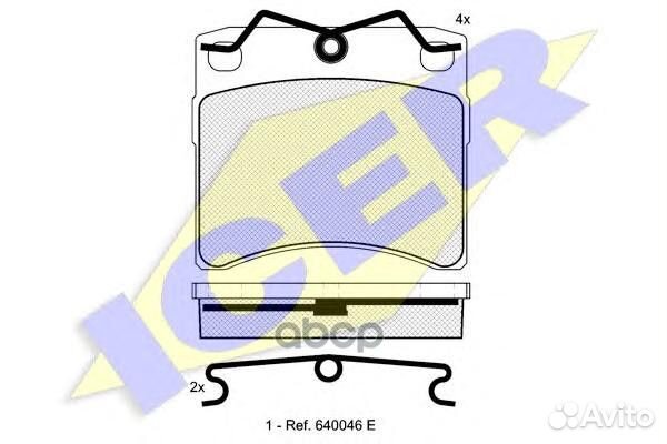 140895 колодки дисковые передние VW T4 1.8i-2