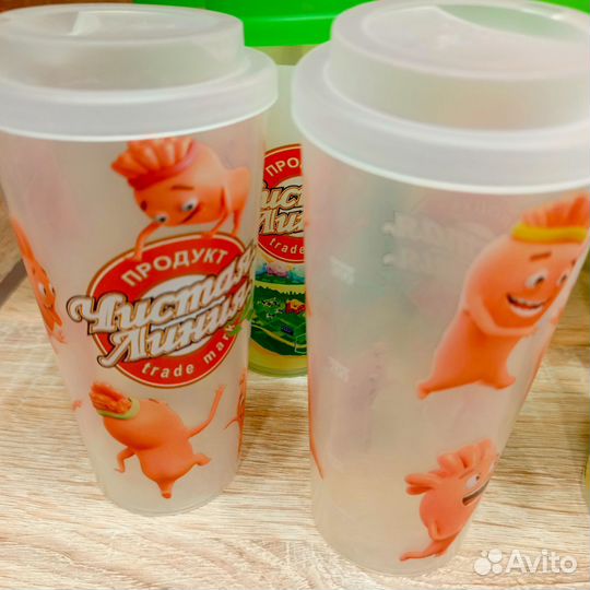 Стаканы пластиковые Чистая линия