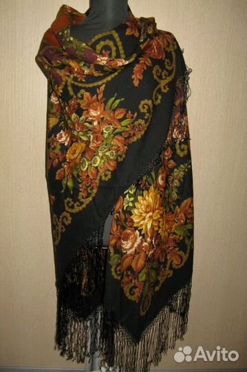 Платок шаль цыганка Аза Павлово-Посадский 145х145