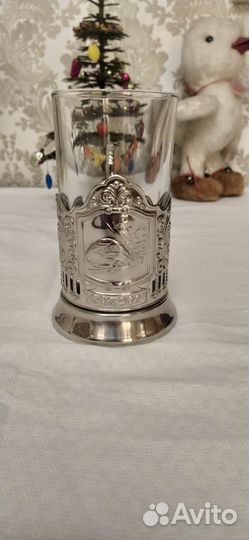 Подстаканник новый. Со стаканом