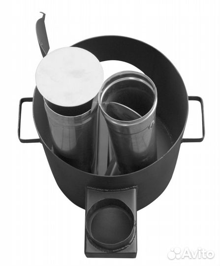 Печь под казан с дымоходом