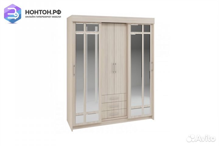 Шкаф-купе Фортуна ясень шимо светлый