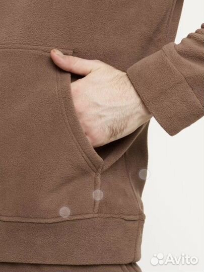 Флисовая кофта 50-52 мужская балахон худи