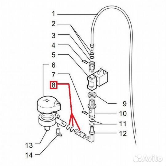 Переходник капучинатора кофемашин Saeco Royal