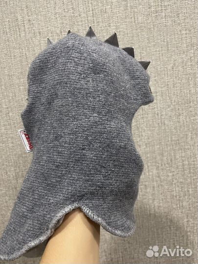 Зимняя шапка шлем для мальчика 50 52
