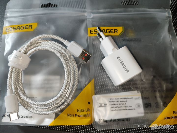 Зарядное устройство Essager 20W GaN Usb A type C