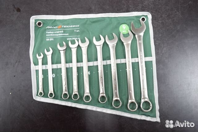 Набор ключей комбинированных 9 шт. Дело Техники