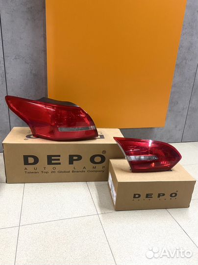 Фонари задние на Форд Фокус 3 2015-2019 depo