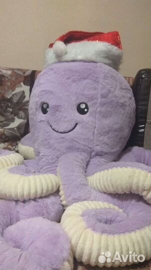 Осьминог большая плюшевая игрушка