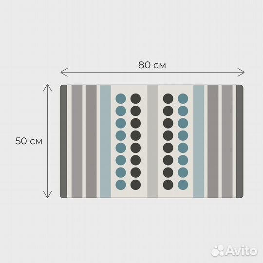 Коврикдляванной1-ый, FX-8030Y, mix (голубой