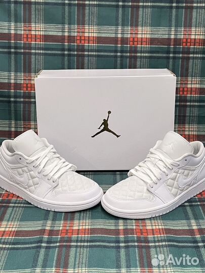 Nike Air Jordan 1 Low Quilted Triple White