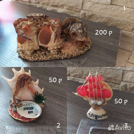 Морские ракушки, звезды, коралл, декорации