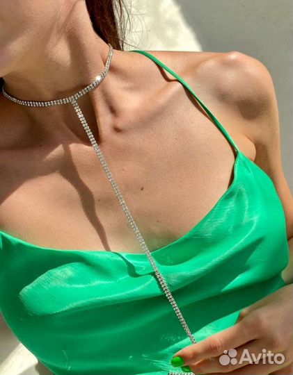 Чокер со стразами