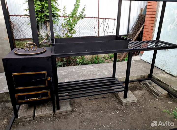 Мангал с печкой