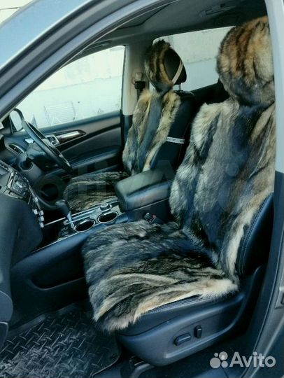 Меховые накидки волк комплект